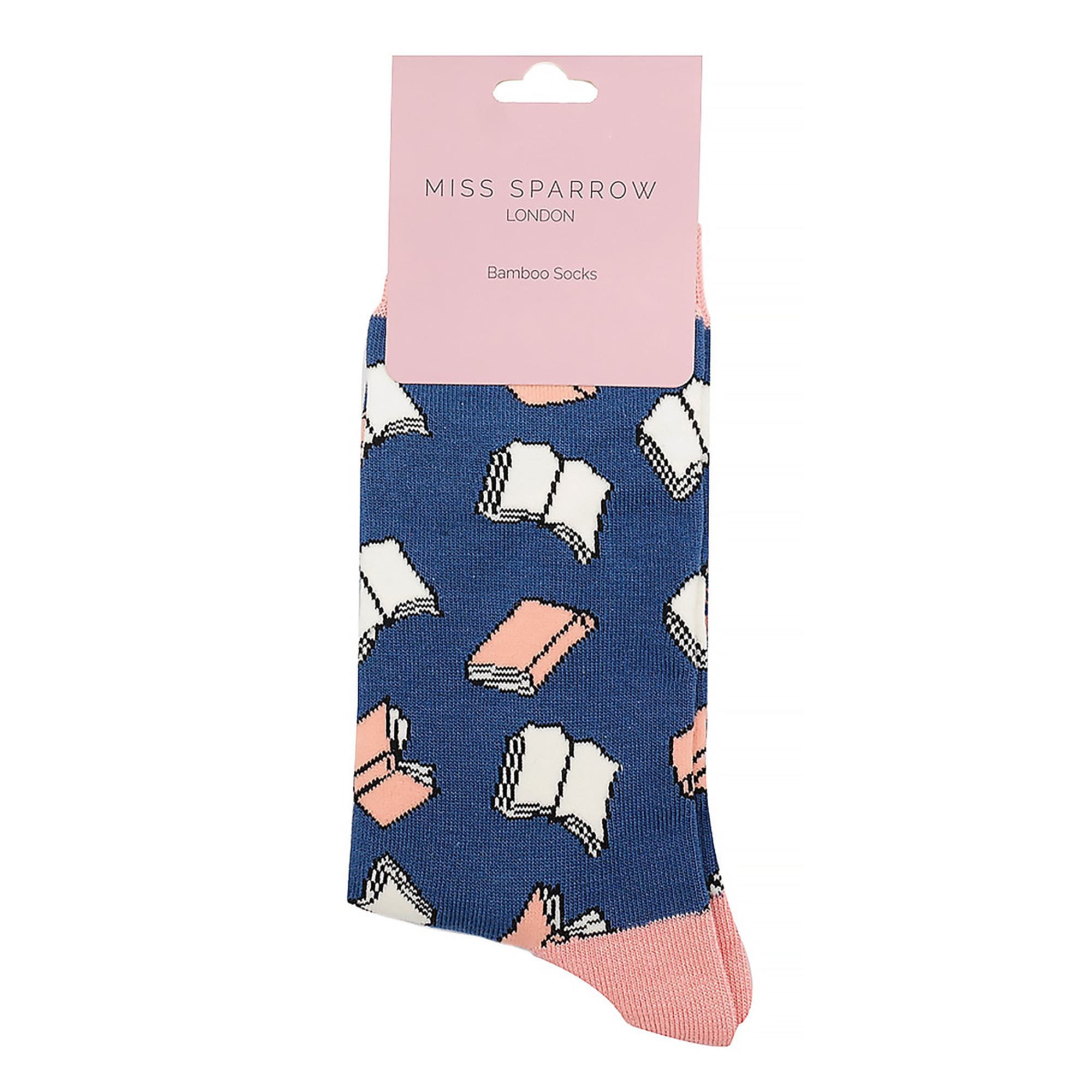 Miss Sparrow 1 Pack Womens Novelty Book Themed Bamboo Socks