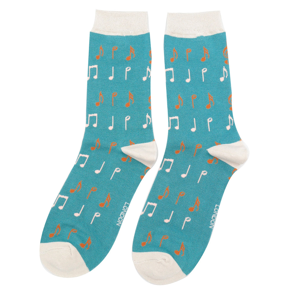 Sock Snob 1 Pack Womens Novelty Music Patterned Bamboo Socks