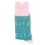 Sock Snob 1 Pack Womens Novelty Music Patterned Bamboo Socks