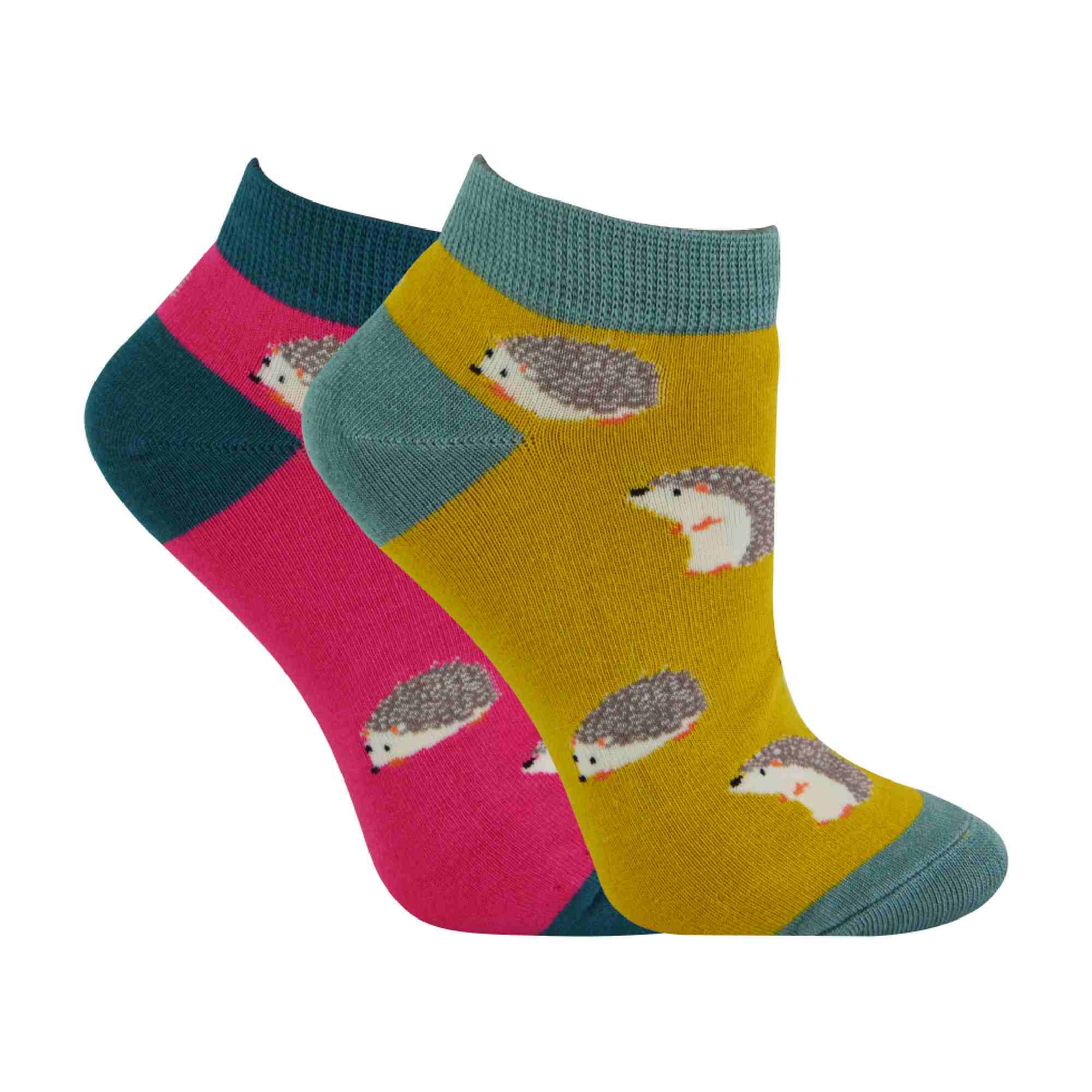 Sock Snob 2 Pack Womens Novelty Animal Themed Bamboo Trainer Socks