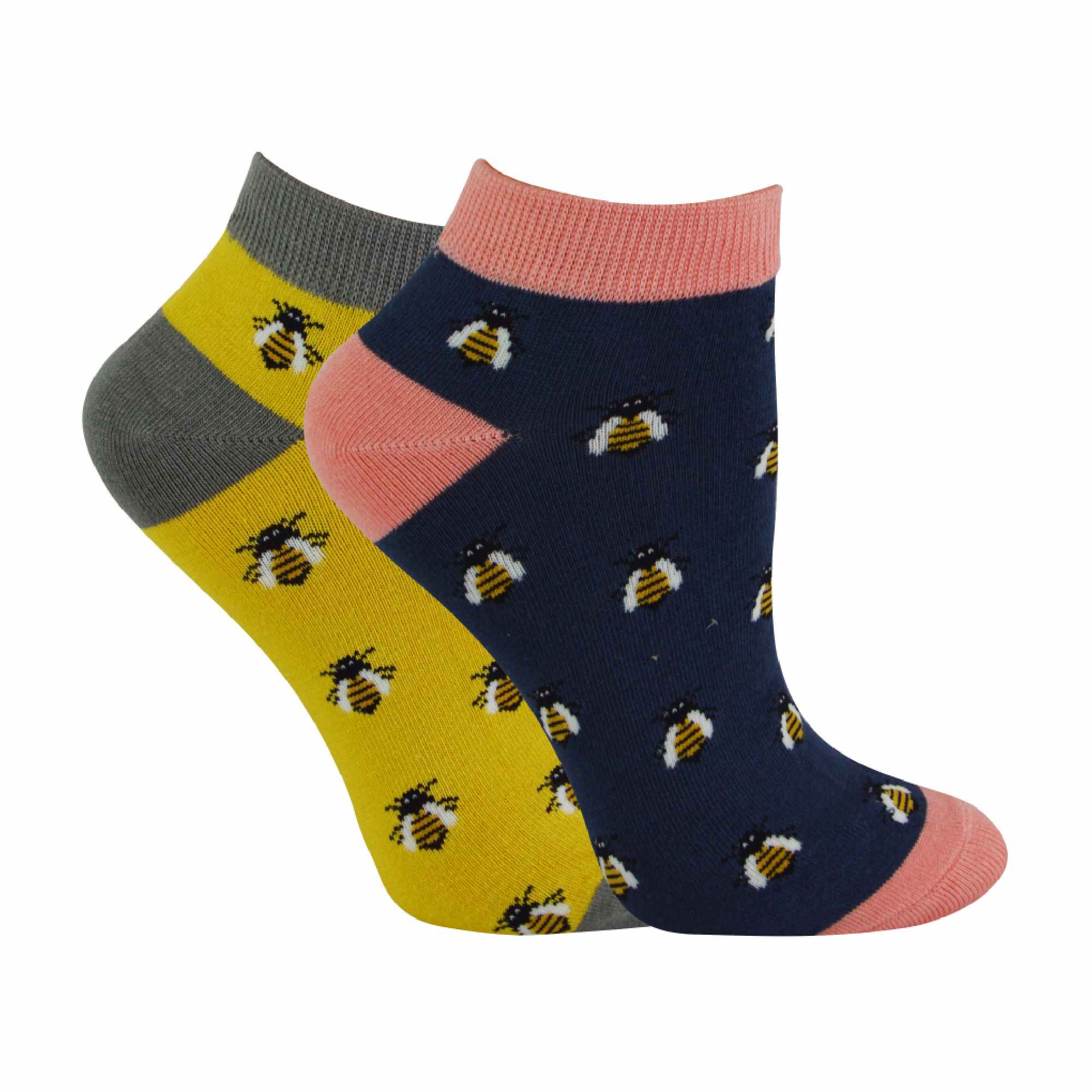 Sock Snob 2 Pack Womens Novelty Animal Themed Bamboo Trainer Socks