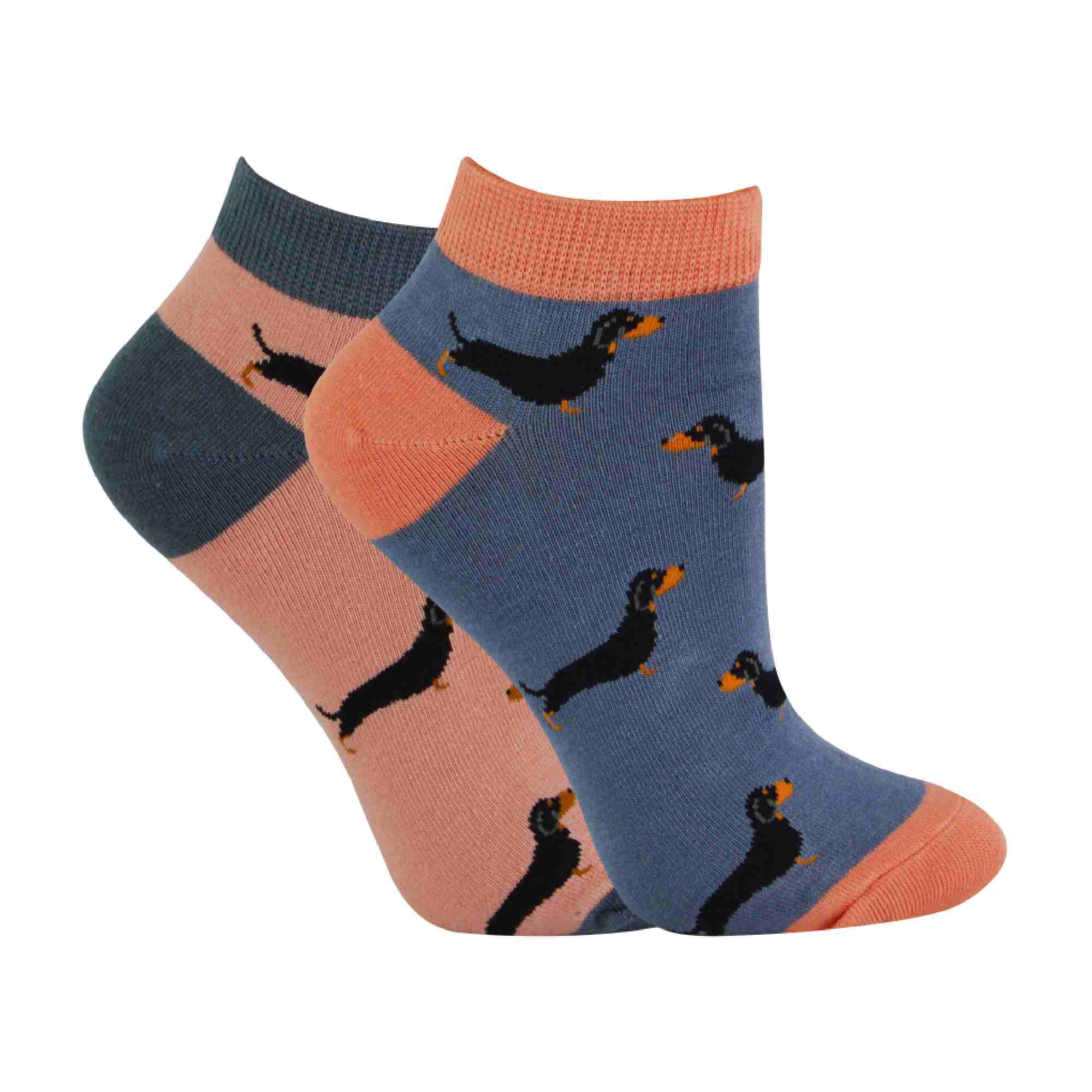 Sock Snob 2 Pack Womens Novelty Animal Themed Bamboo Trainer Socks