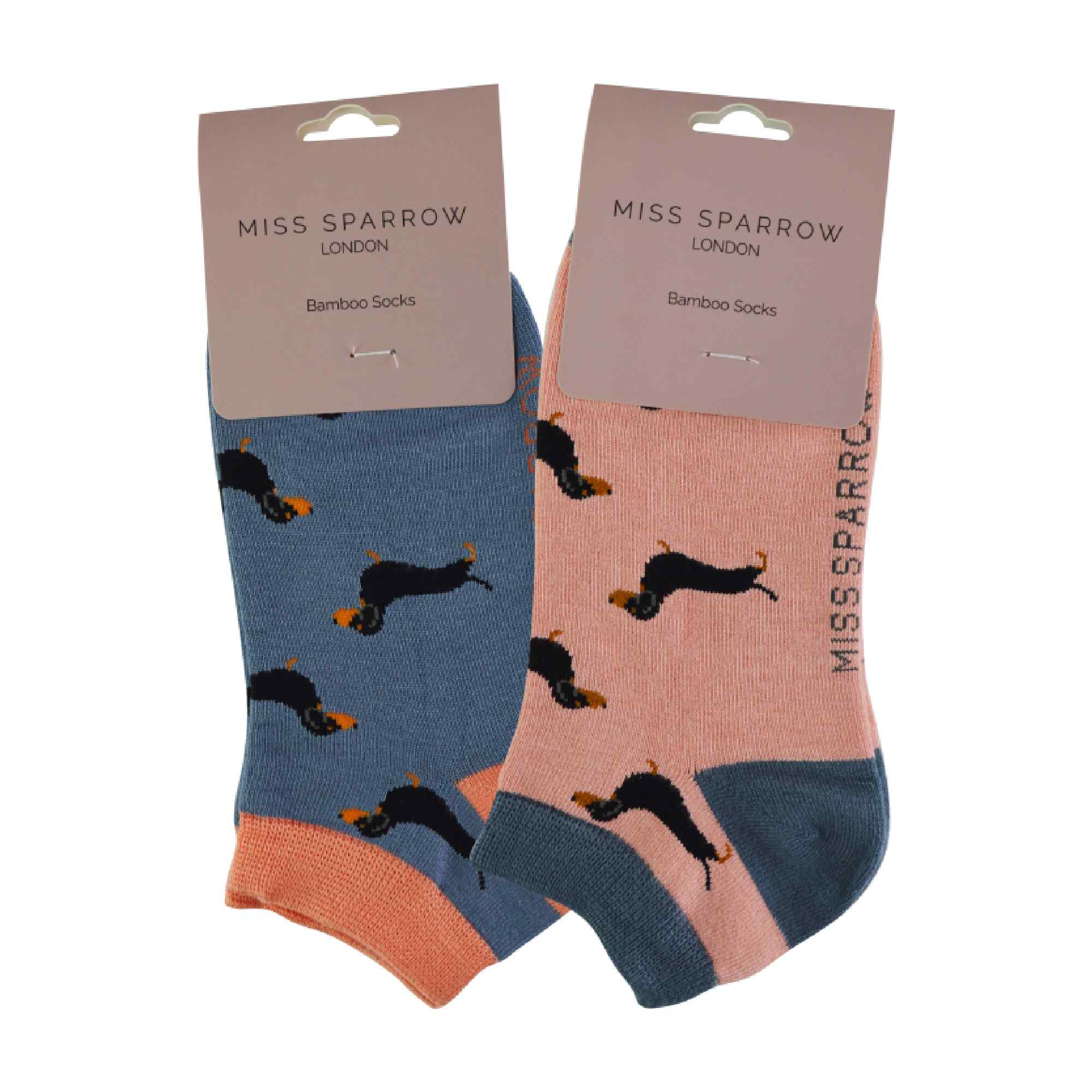Sock Snob 2 Pack Womens Novelty Animal Themed Bamboo Trainer Socks