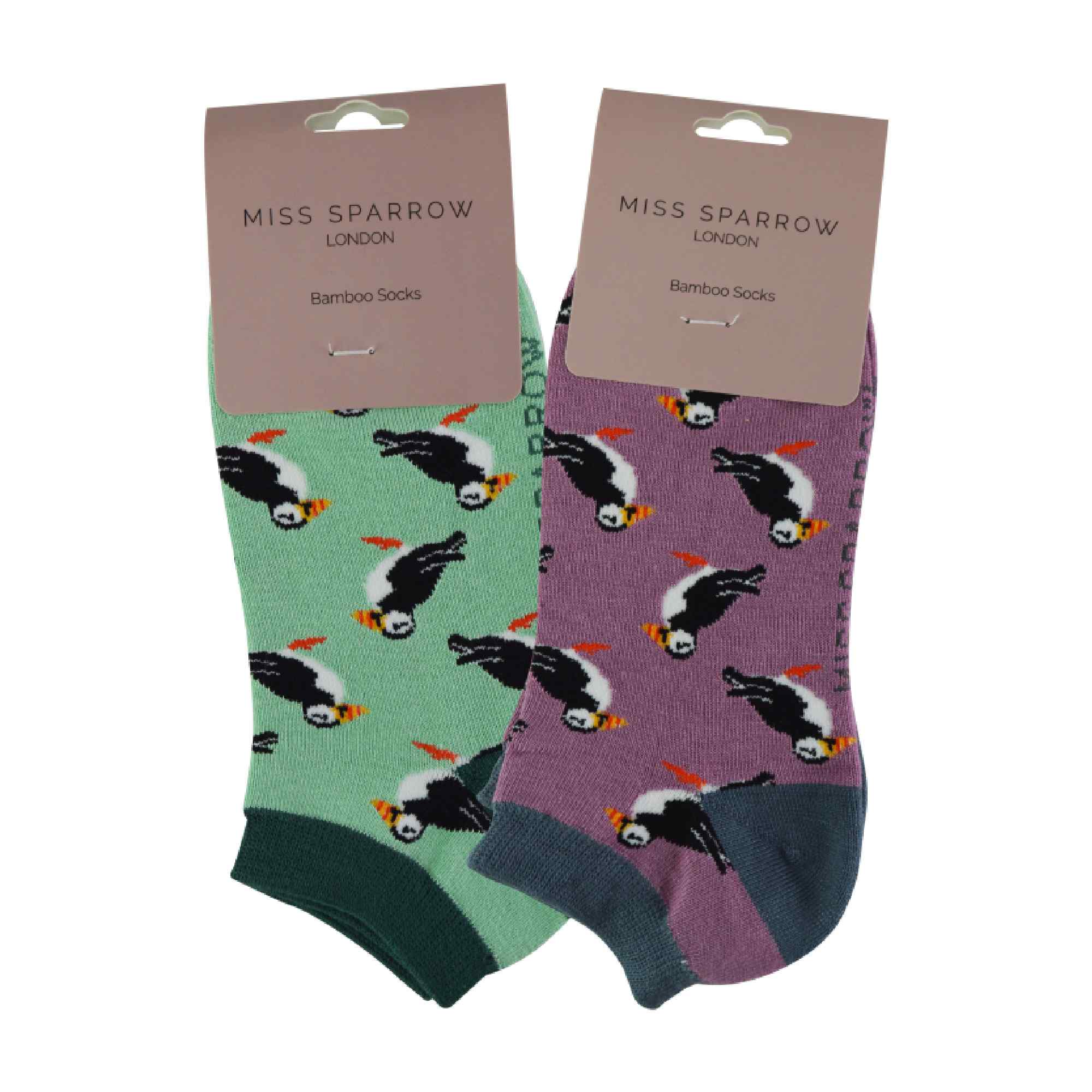 Sock Snob 2 Pack Womens Novelty Animal Themed Bamboo Trainer Socks