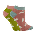 Sock Snob 2 Pack Womens Novelty Animal Themed Bamboo Trainer Socks