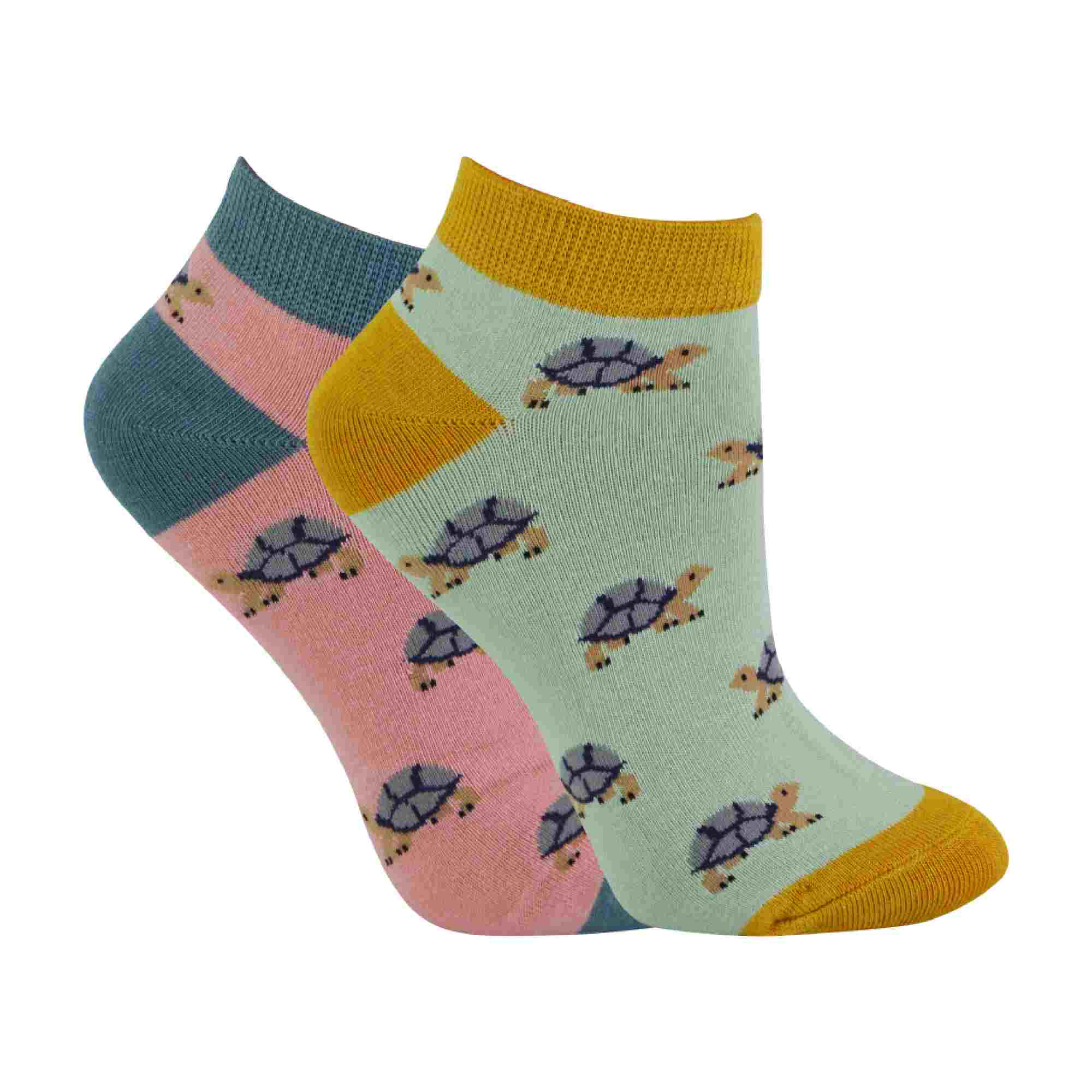 Sock Snob 2 Pack Womens Novelty Animal Themed Bamboo Trainer Socks