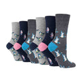 Gentle Grip 6 Pairs Womens Non Elastic Patterned Socks