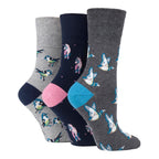 Gentle Grip 6 Pairs Womens Non Elastic Patterned Socks