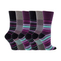 Sock Snob 6 Pack Womens Patterned Cotton Non Elastic Socks