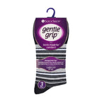 Gentle Grip 6 Pack Womens Patterned Non Elastic Cotton Socks
