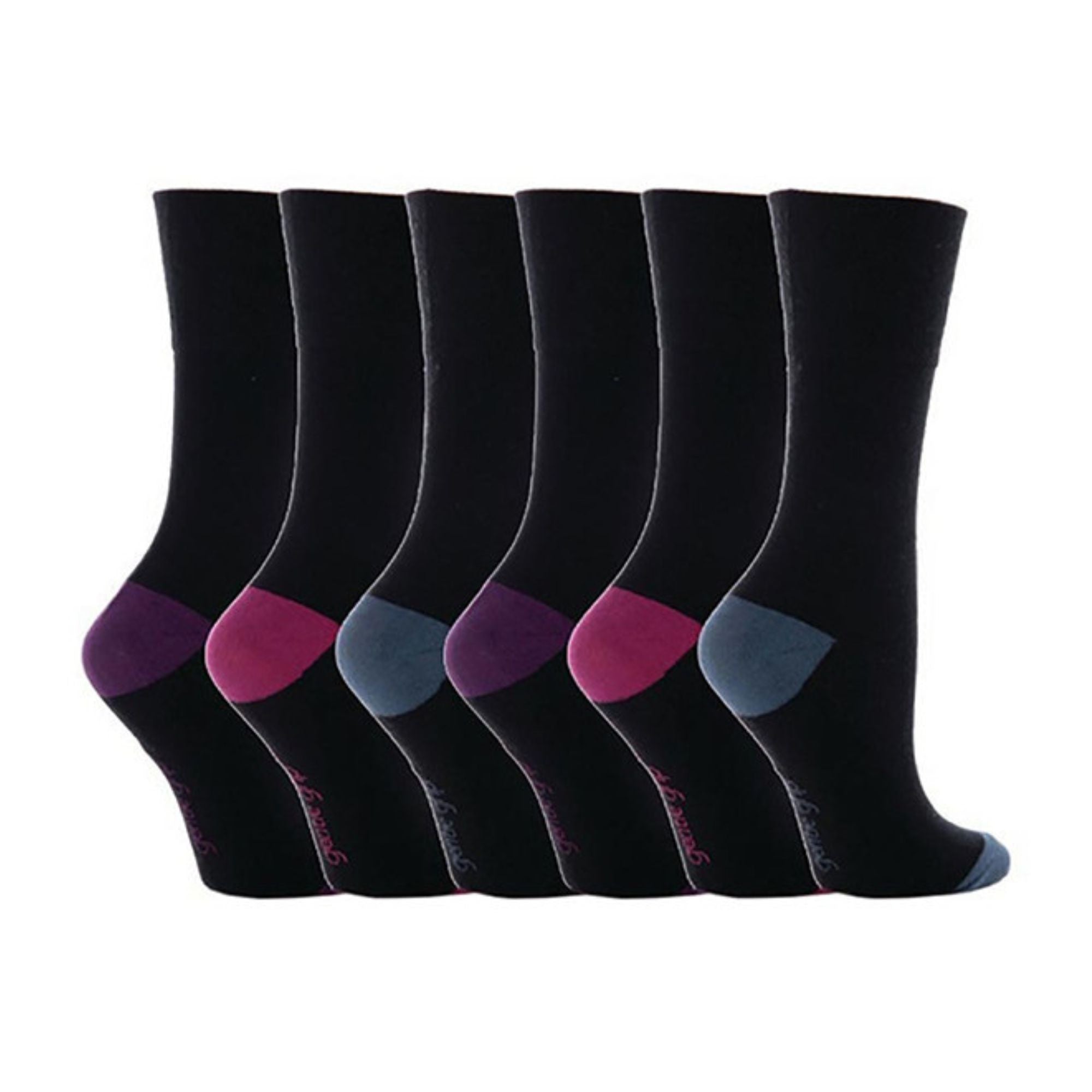 Sock Snob 6 Pack Womens Patterned Cotton Non Elastic Socks