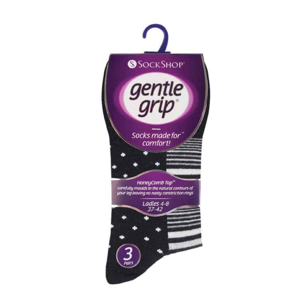 Sock Snob 6 Pack Womens Patterned Cotton Non Elastic Socks