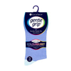 Gentle Grip 6 Pack Womens Non Elastic Loose Top Patterned Cotton Rich Socks