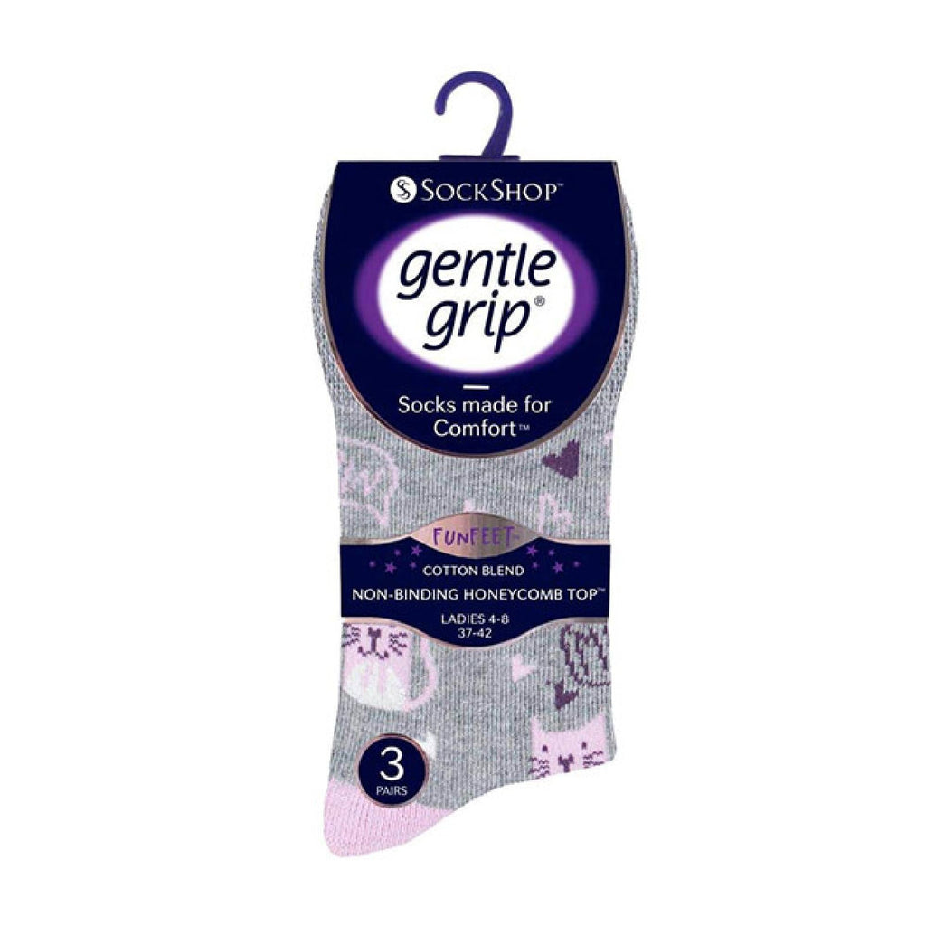 Sock Snob 6 Pack Womens Patterned Cotton Non Elastic Socks