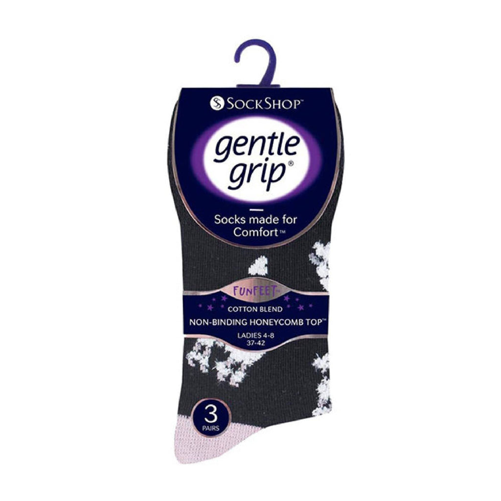Sock Snob 6 Pack Womens Patterned Cotton Non Elastic Socks
