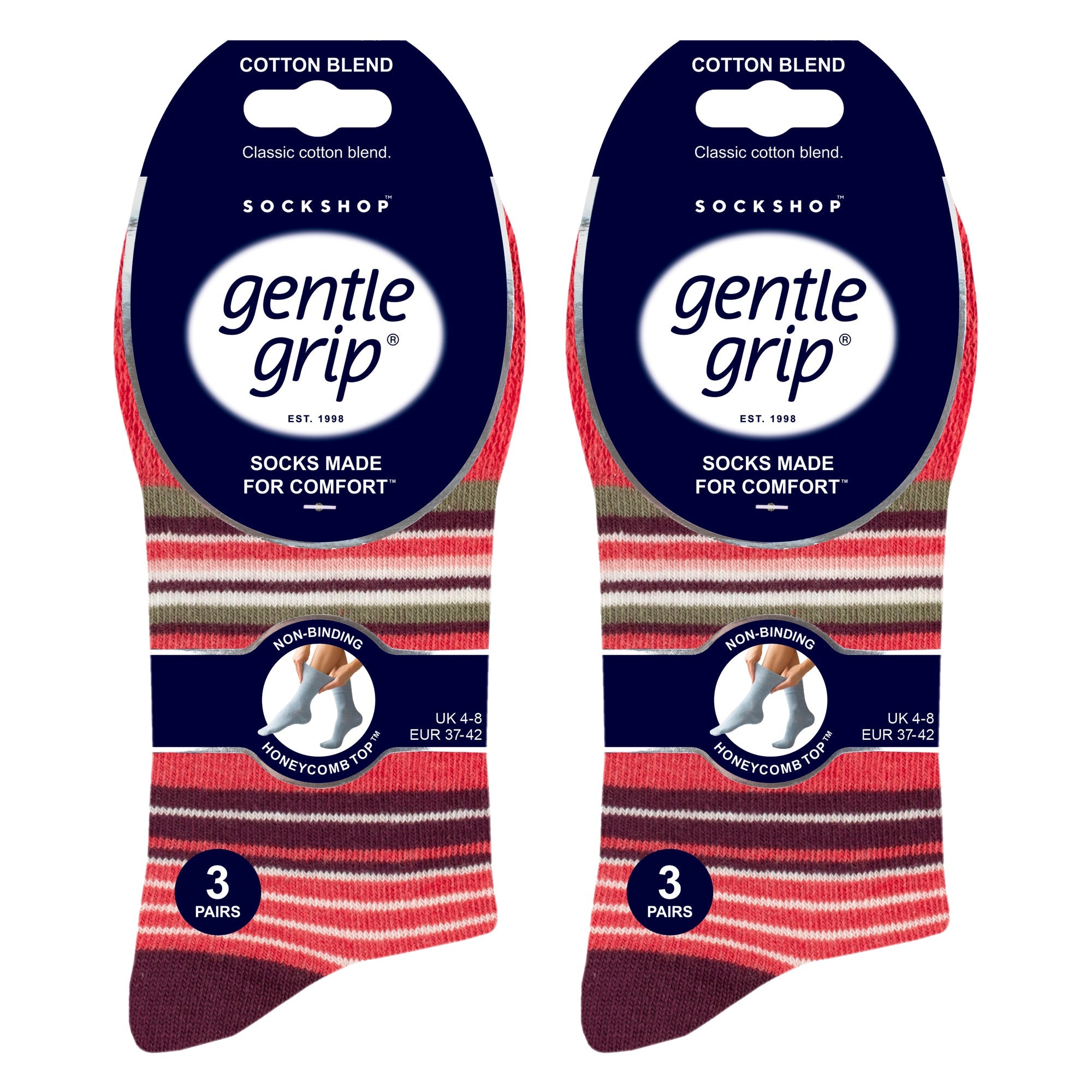 Sock Snob 6 Pack Womens Patterned Cotton Non Elastic Socks