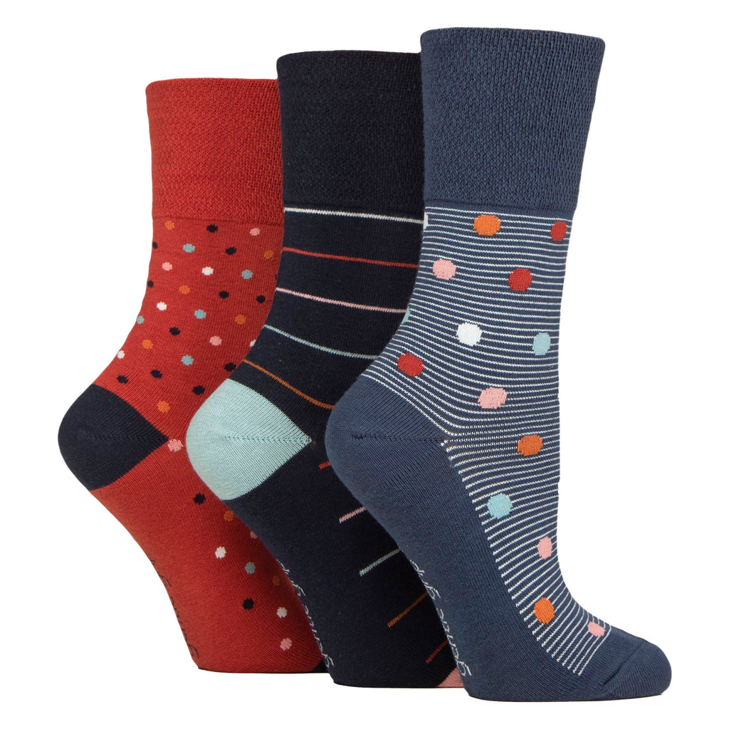 Sock Snob 6 Pack Womens Patterned Cotton Non Elastic Socks