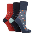 Sock Snob 6 Pack Womens Patterned Cotton Non Elastic Socks