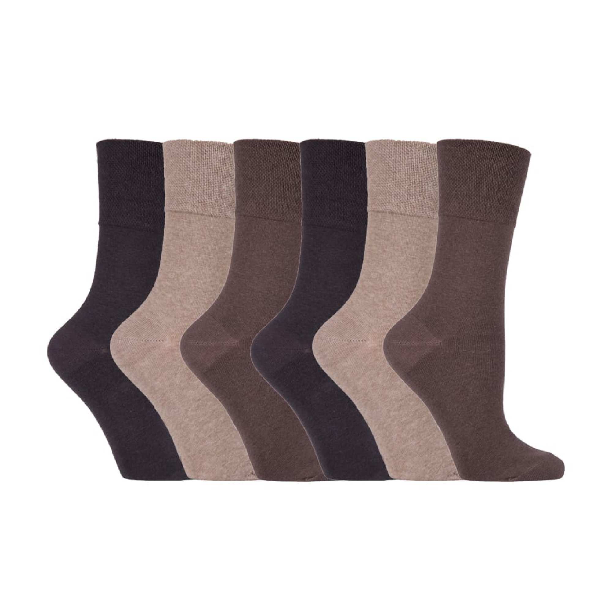 Sock Snob 6 Pack Womens Patterned Cotton Non Elastic Socks