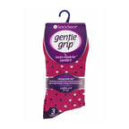 Gentle Grip 6 Pack Womens Non Elastic Patterned Cotton Socks for Poor Circulation