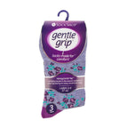 Gentle Grip 6 Pack Womens Non Elastic Floral Patterned Cotton Socks