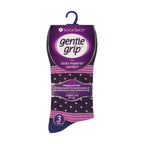 Gentle Grip 6 Pack Womens Patterned Non Elastic Cotton Socks