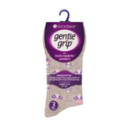 Gentle Grip 6 Pack Womens Patterned Non Elastic Cotton Socks