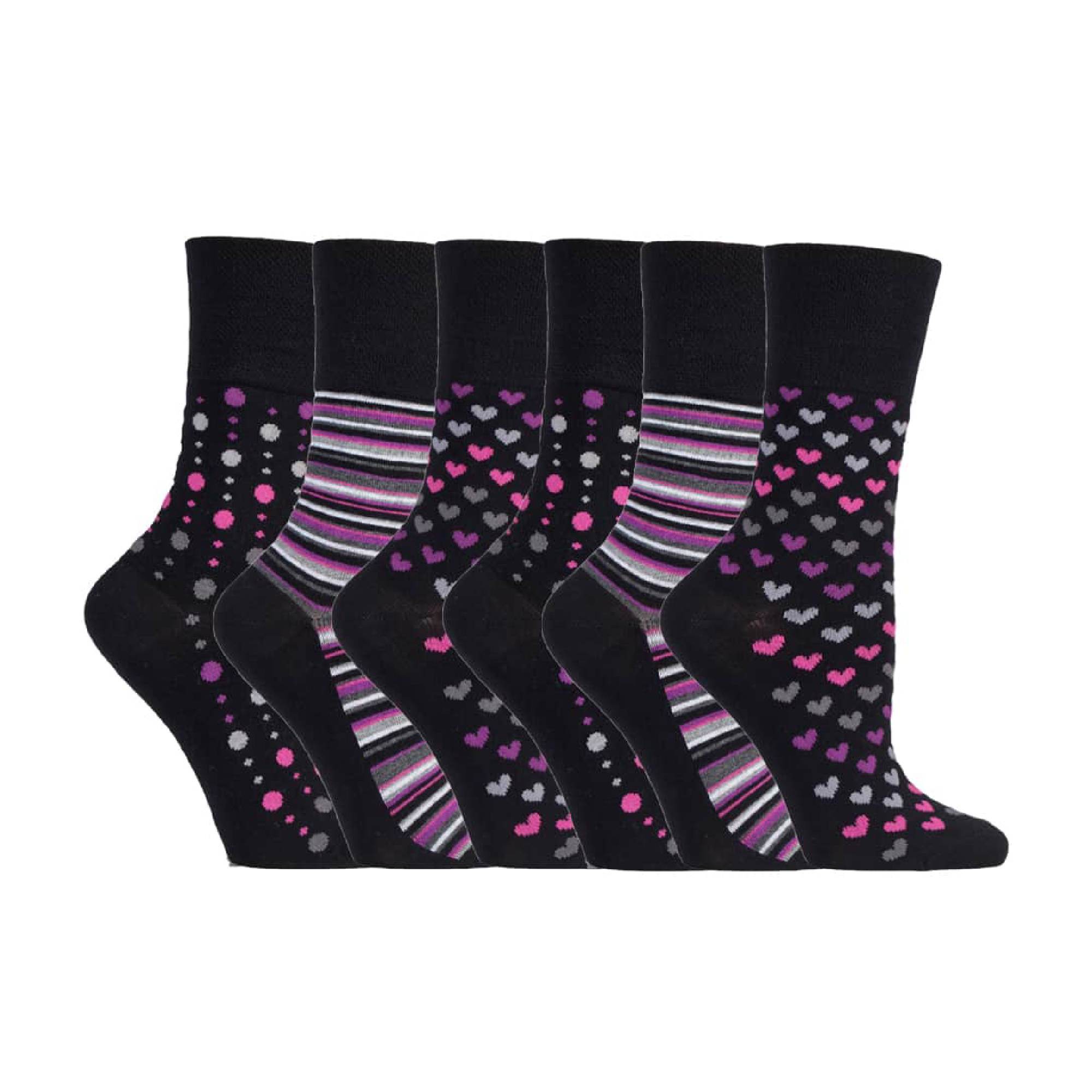 Sock Snob 6 Pack Womens Non Elastic Loose Top Bamboo Socks