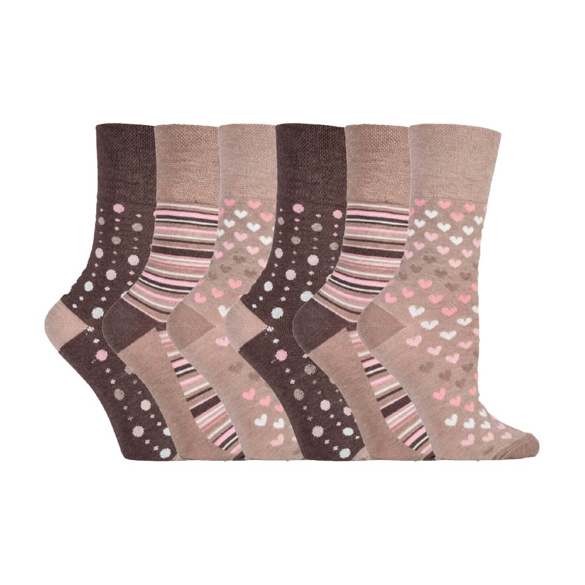 Sock Snob 6 Pack Womens Non Elastic Loose Top Bamboo Socks