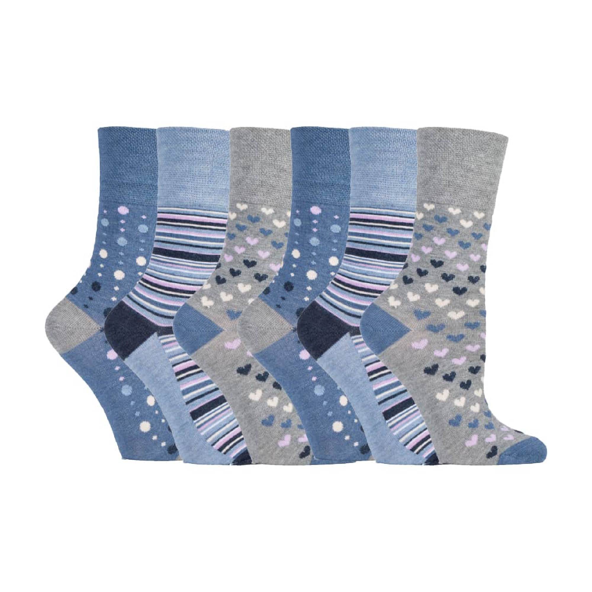 Sock Snob 6 Pack Womens Non Elastic Loose Top Bamboo Socks
