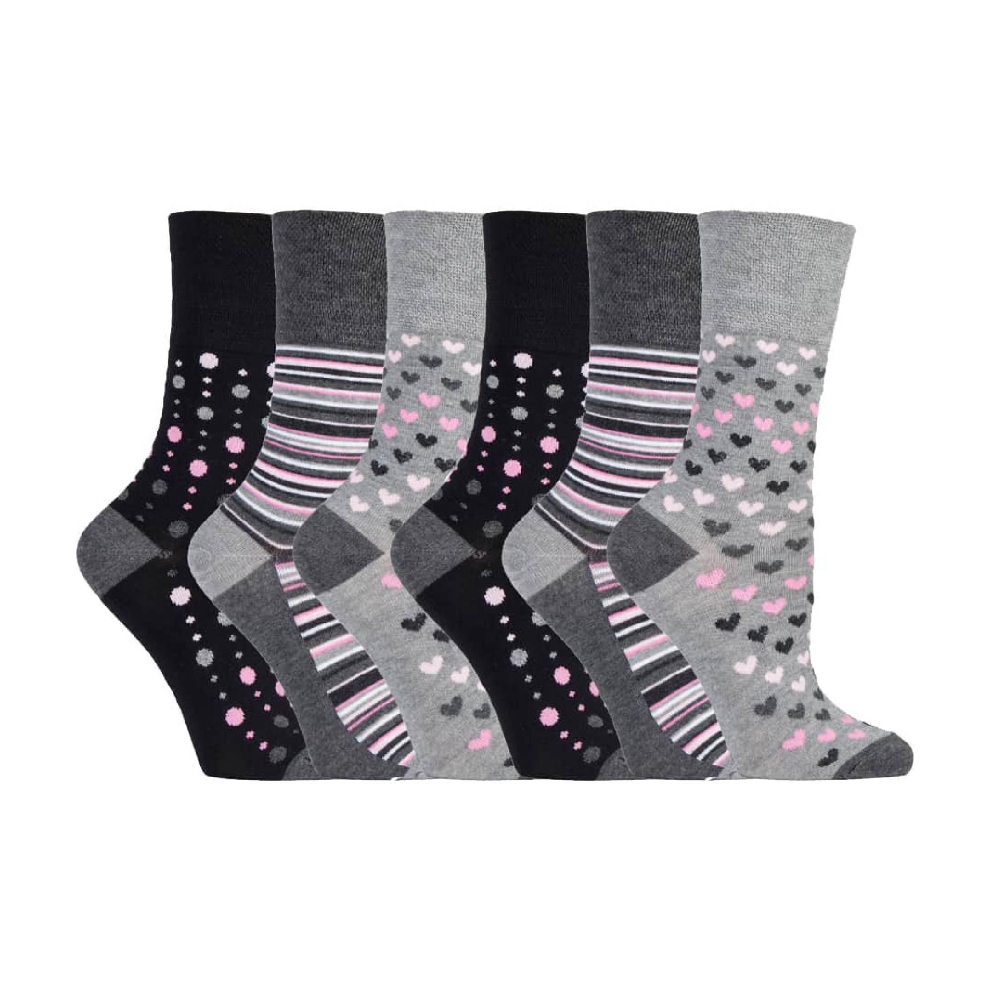 Sock Snob 6 Pack Womens Non Elastic Loose Top Bamboo Socks