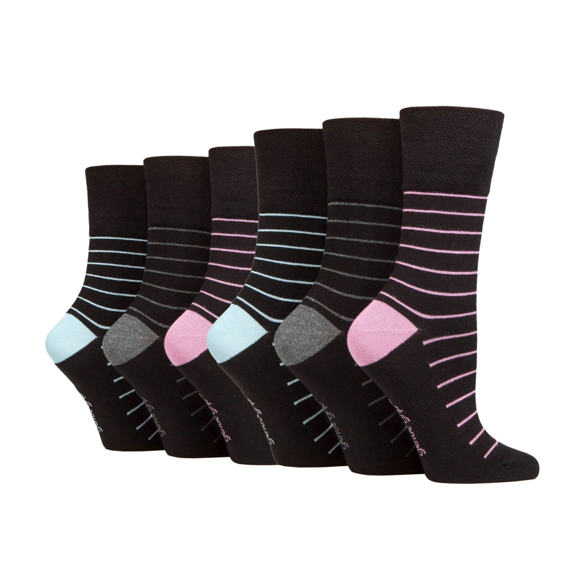 Sock Snob 6 Pack Womens Non Elastic Loose Top Bamboo Socks