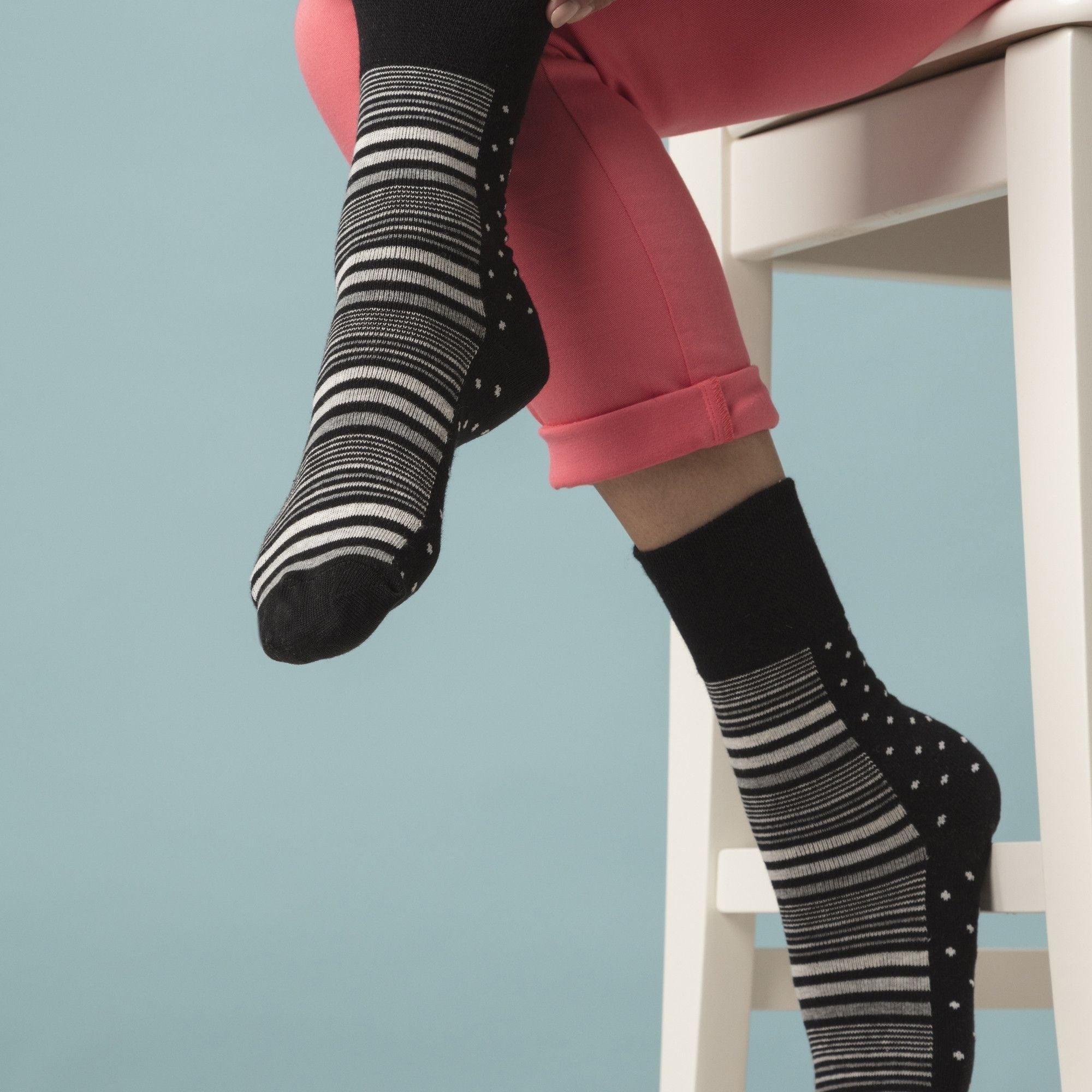 Sock Snob 6 Pack Womens Non Elastic Loose Top Bamboo Socks