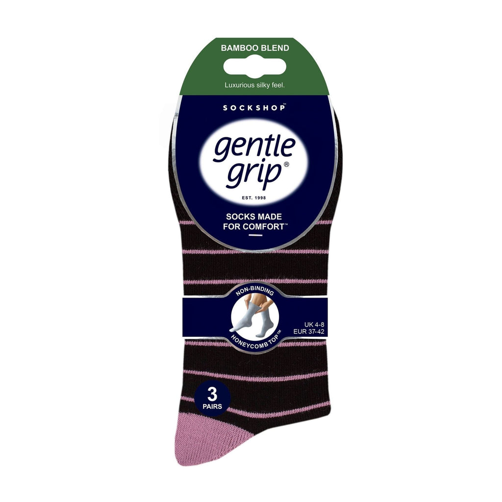 Sock Snob 6 Pack Womens Non Elastic Loose Top Bamboo Socks