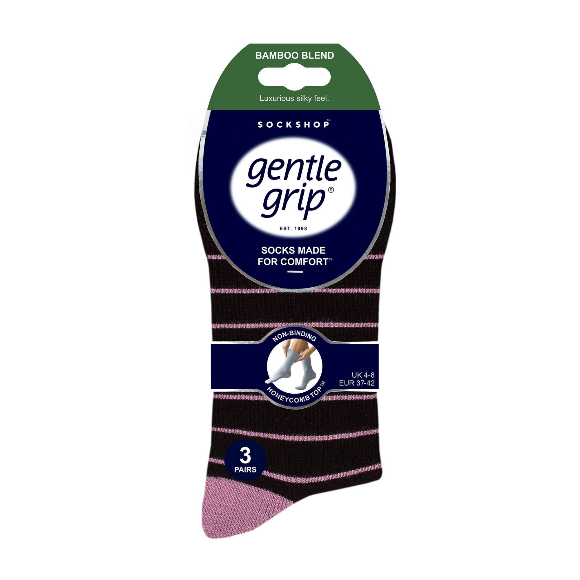 Sock Snob 6 Pack Womens Non Elastic Loose Top Bamboo Socks