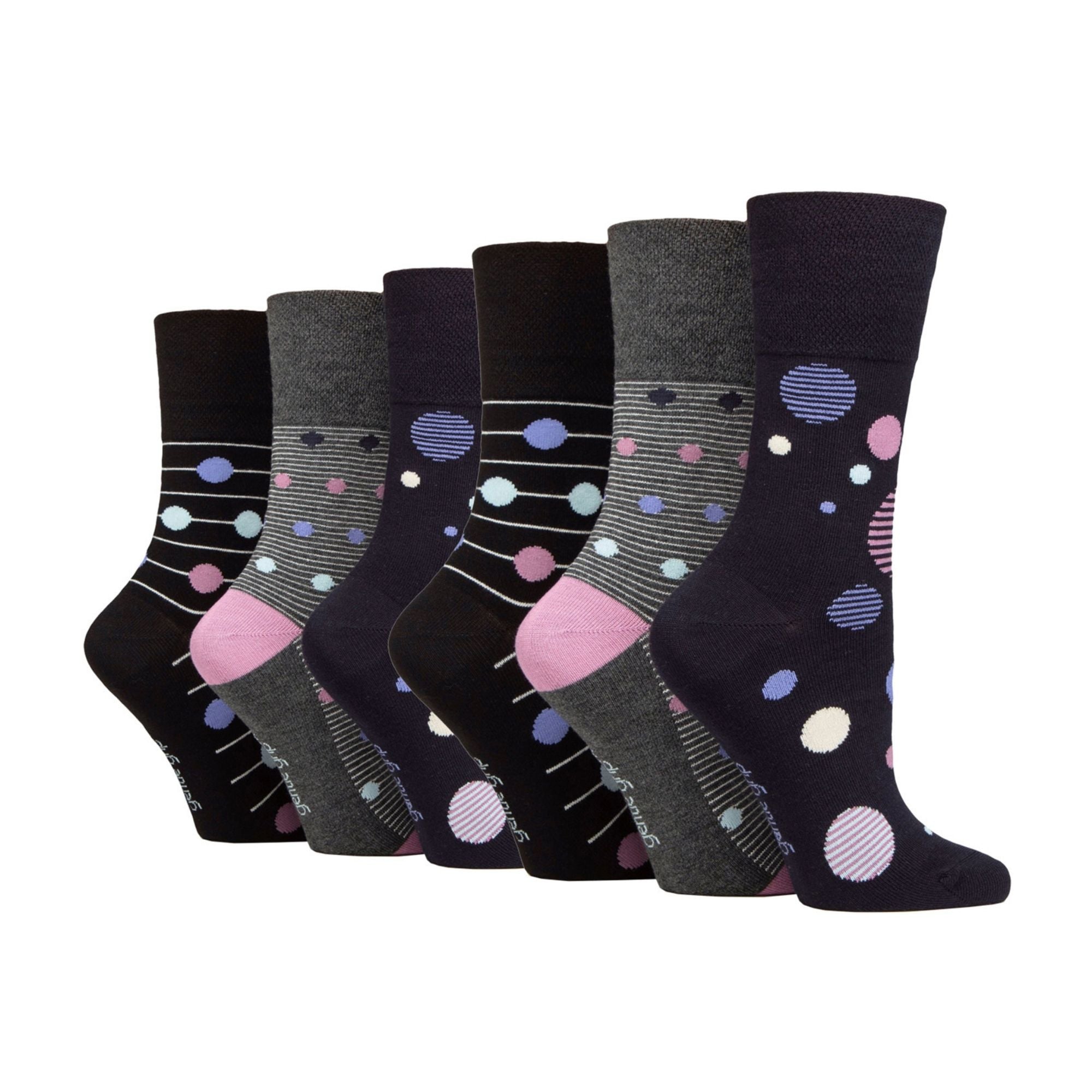 Sock Snob 6 Pack Womens Non Elastic Loose Top Bamboo Socks