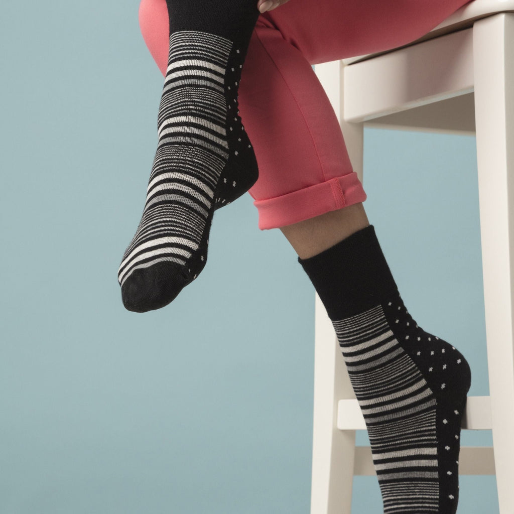 Sock Snob 6 Pack Womens Non Elastic Loose Top Bamboo Socks