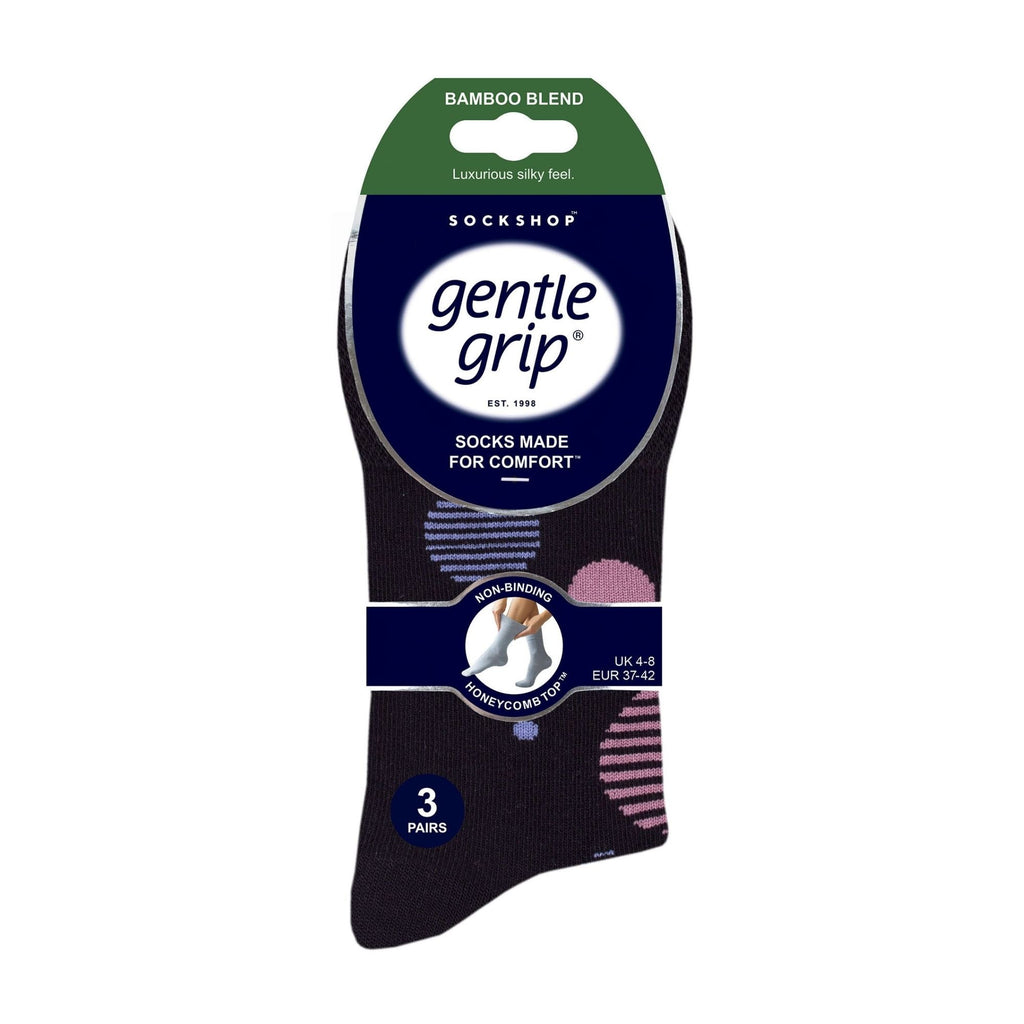 Sock Snob 6 Pack Womens Non Elastic Loose Top Bamboo Socks