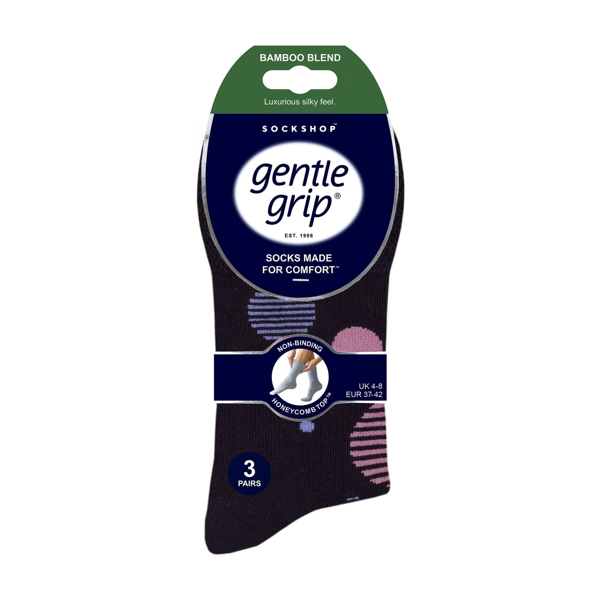 Sock Snob 6 Pack Womens Non Elastic Loose Top Bamboo Socks