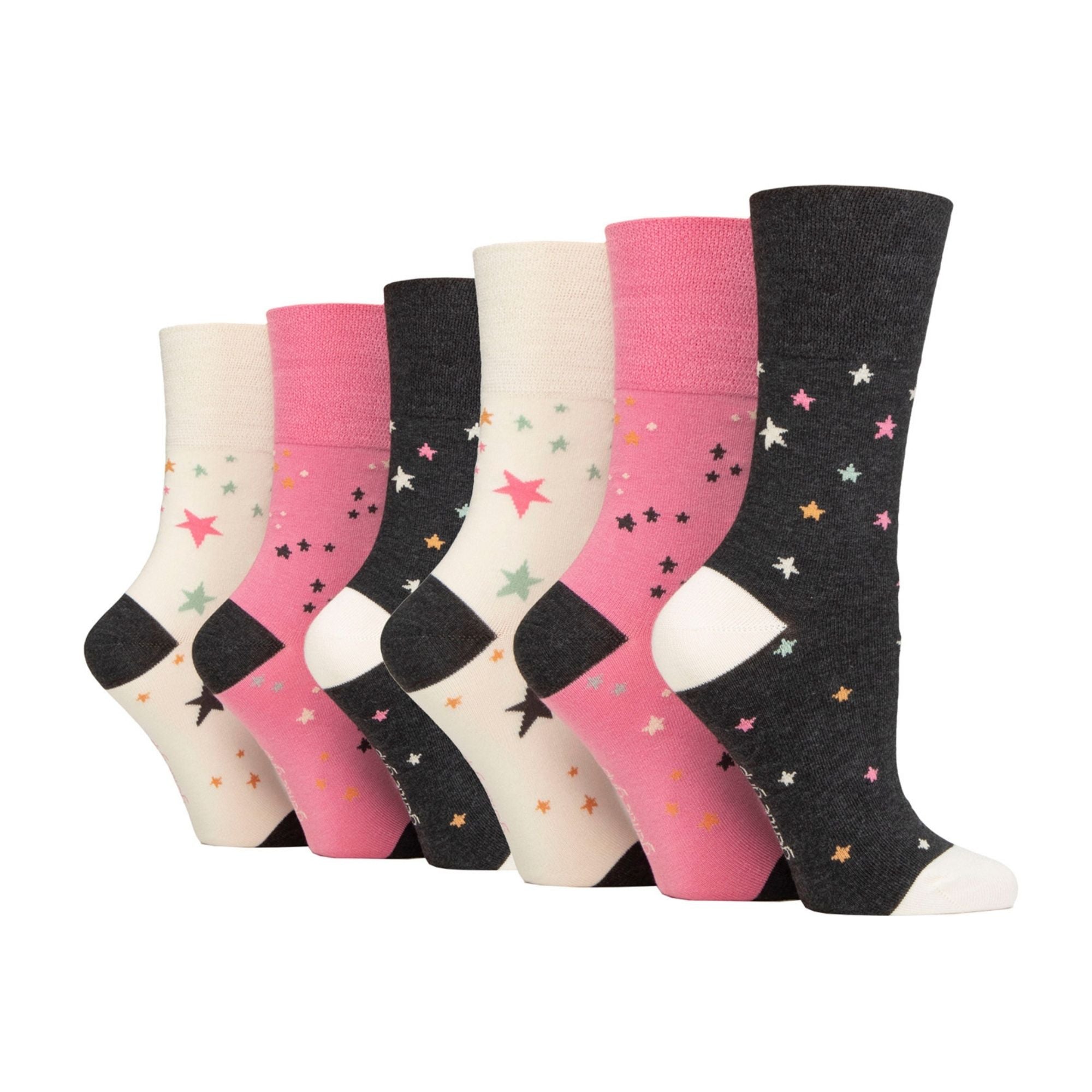 Sock Snob 6 Pack Womens Non Elastic Loose Top Bamboo Socks