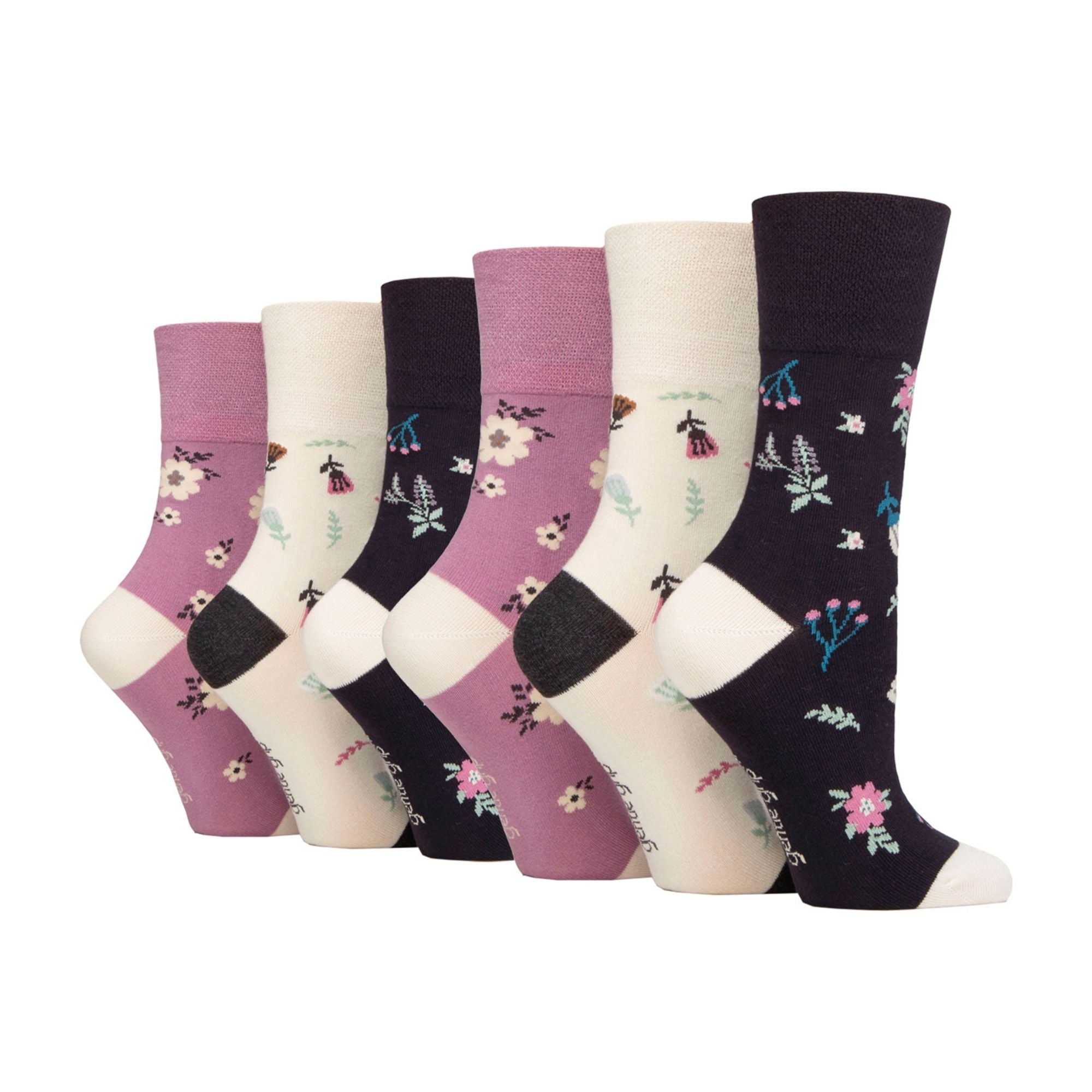 Sock Snob 6 Pack Womens Non Elastic Loose Top Bamboo Socks