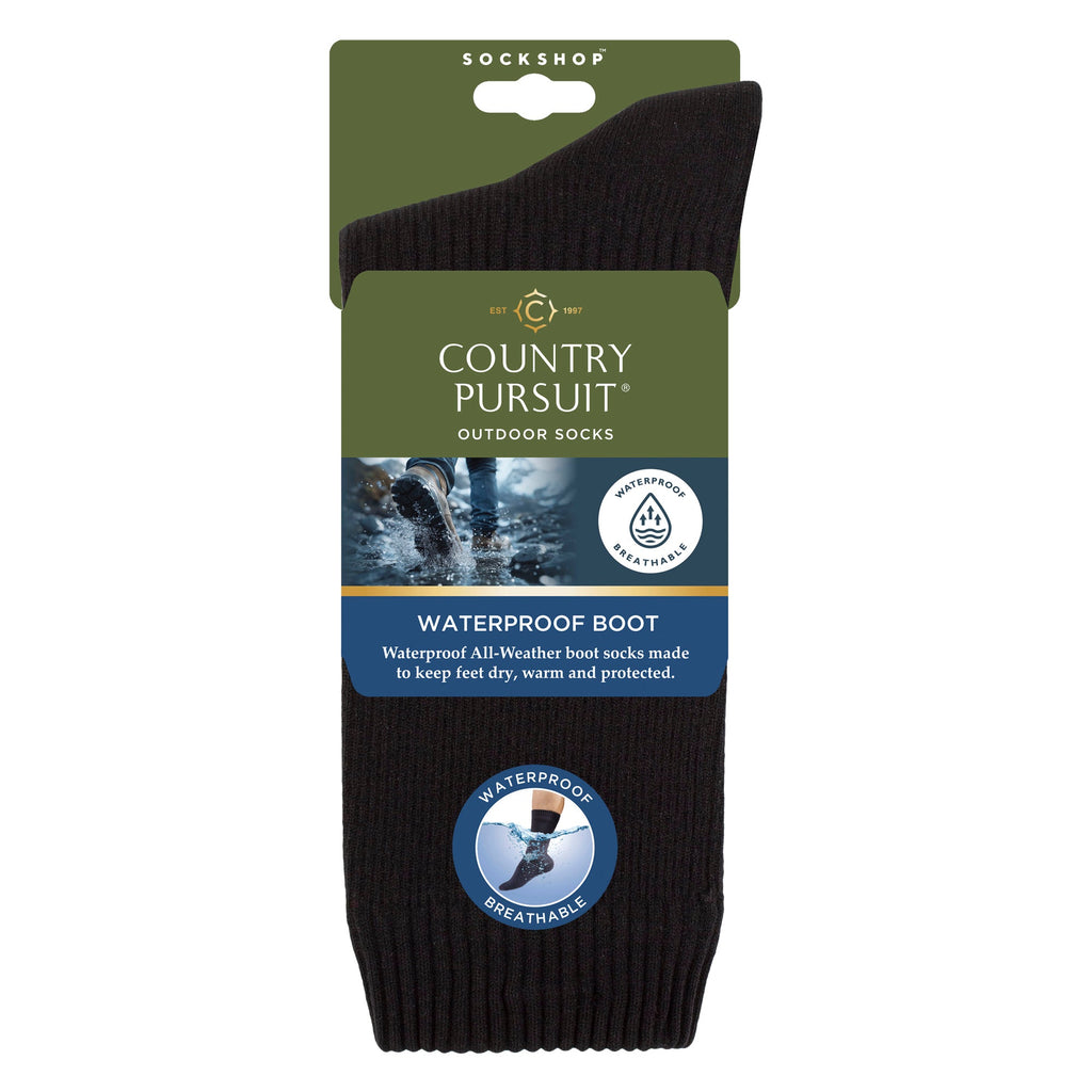 Country Pursuit Unisex Waterproof Outdoor Boot Socks - Durable Triple Layer Hiking Socks