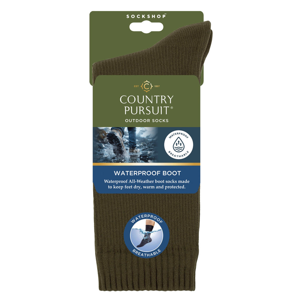 Country Pursuit Unisex Waterproof Outdoor Boot Socks - Durable Triple Layer Hiking Socks