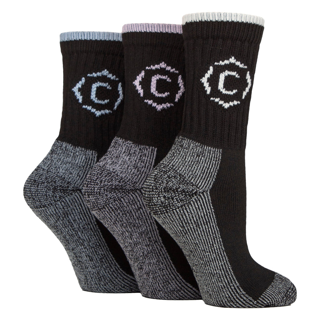 Country Pursuit Womens Heavy Duty Durable Cushioned Hiking Socks with Reinforced Heel and Toe