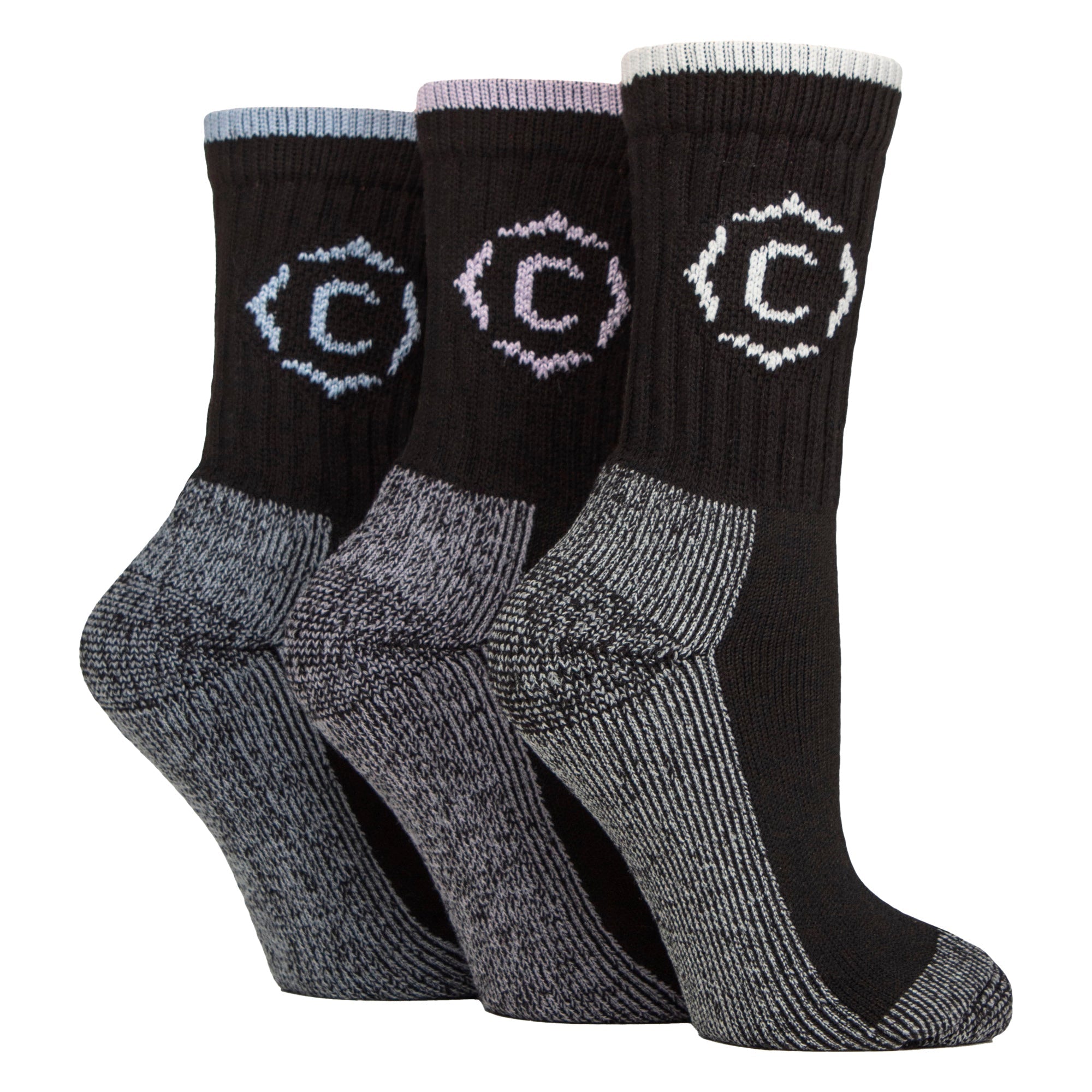 Country Pursuit Womens Heavy Duty Durable Cushioned Hiking Socks with Reinforced Heel and Toe