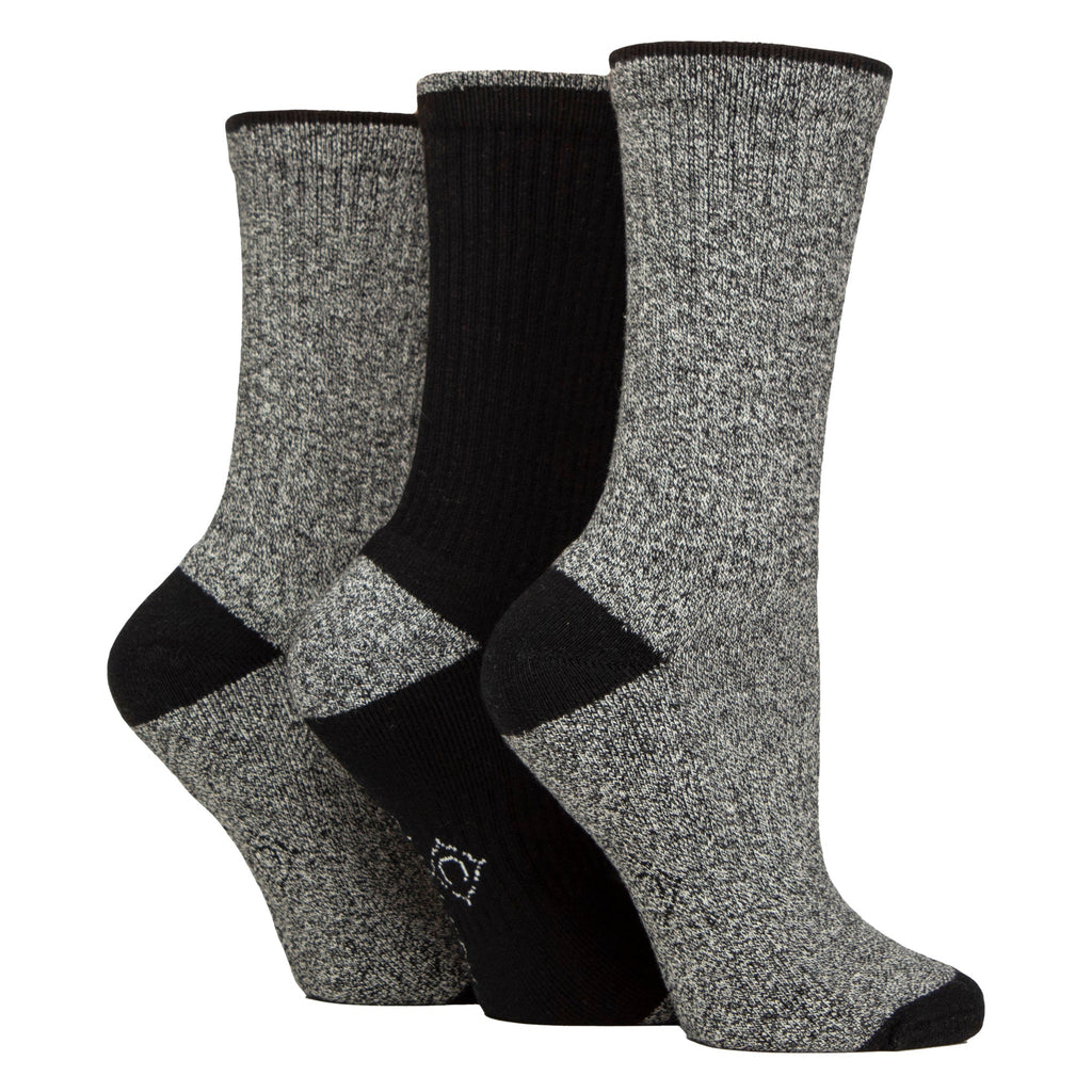 Country Pursuit 3 Pairs Womens Water Repellent Midweight Outdoor Socks for Hiking and Walking