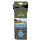 Country Pursuit 3 Pairs Womens Water Repellent Midweight Outdoor Socks for Hiking and Walking