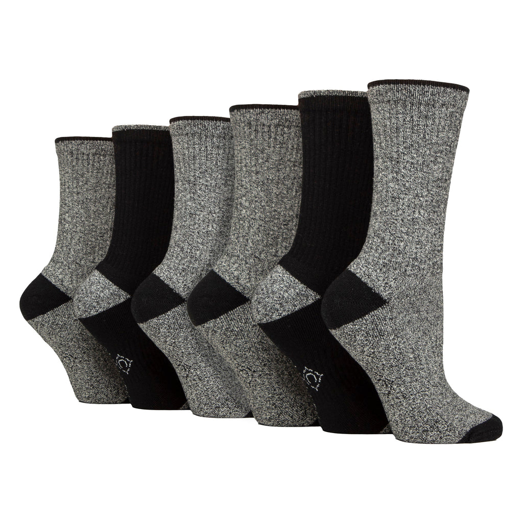 Country Pursuit 6 Pairs Womens Water Repellent Midweight Outdoor Socks for Hiking and Walking
