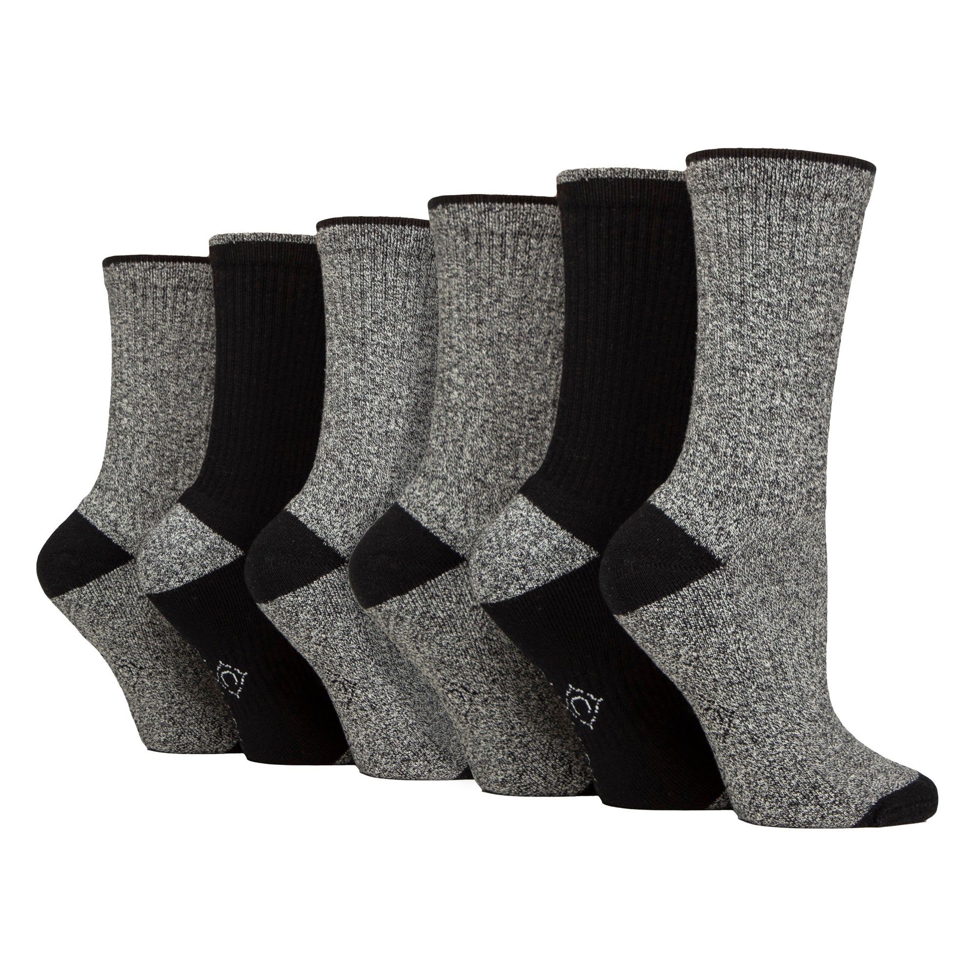 Country Pursuit 6 Pairs Womens Water Repellent Midweight Outdoor Socks for Hiking and Walking