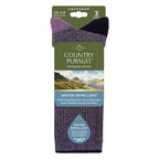 Country Pursuit 3 Pairs Womens Water Repellent Midweight Outdoor Socks for Hiking and Walking